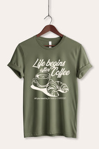 coffee & croissant graphic bella+canvas® tee