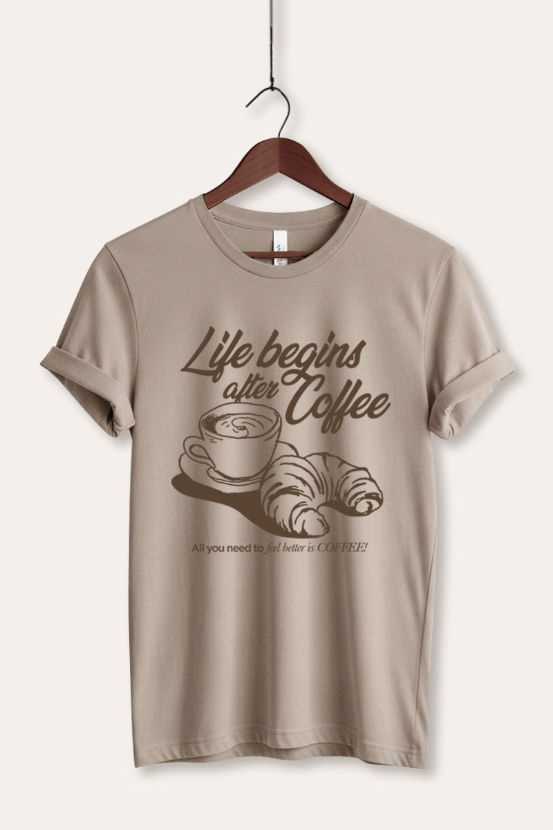 coffee & croissant graphic bella+canvas® tee