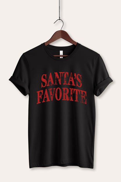 Santa's Favorite Stacked Graphic Women's Jersey Tee
