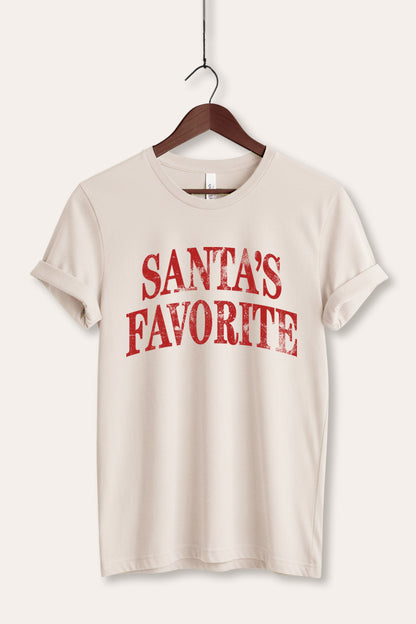 Santa's Favorite Stacked Graphic Women's Jersey Tee