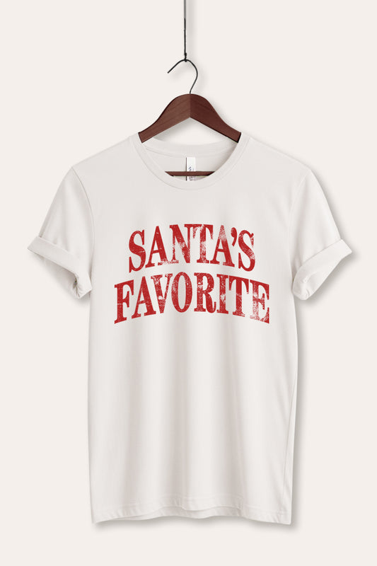 Santa's Favorite Stacked Graphic Women's Jersey Tee