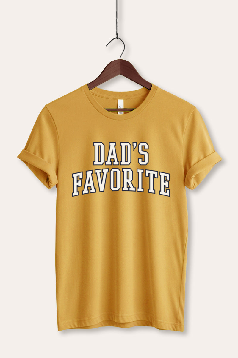 "dad's favorite" graphic bella+canvas® tee