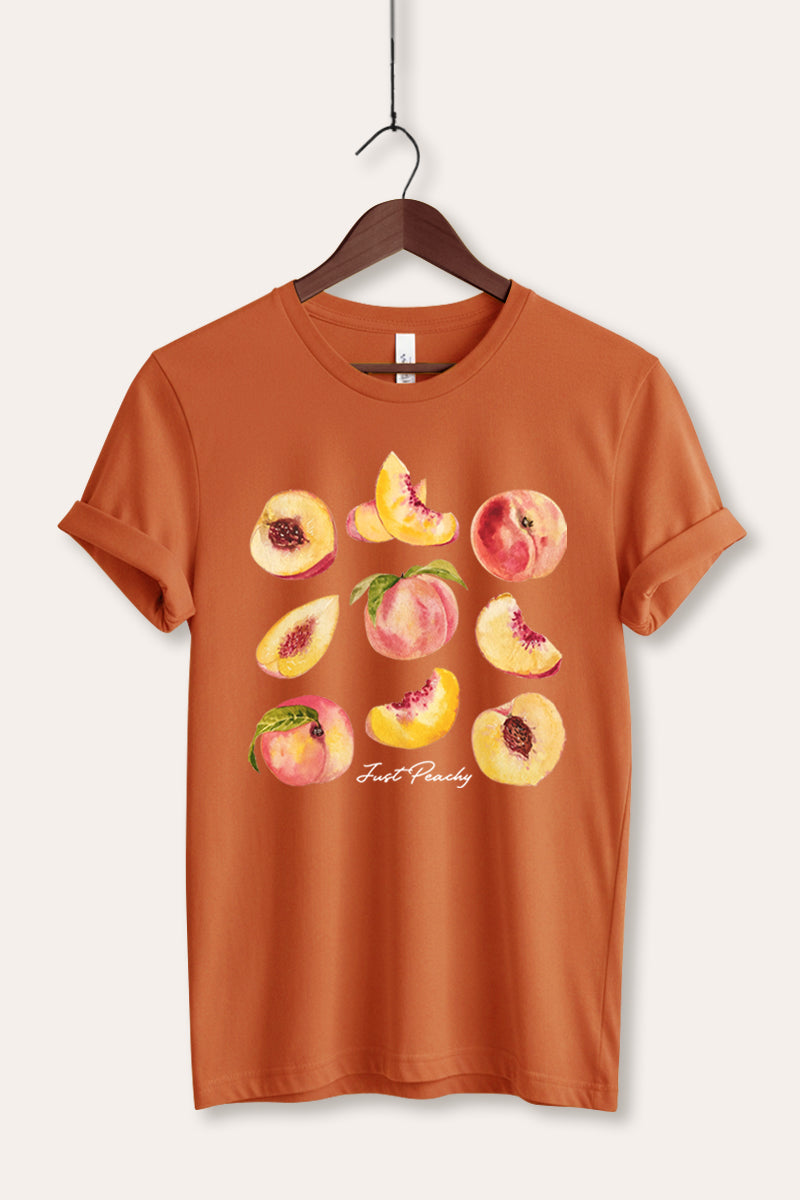 Just Peachy Fruit Graphic Women's Jersey Tee