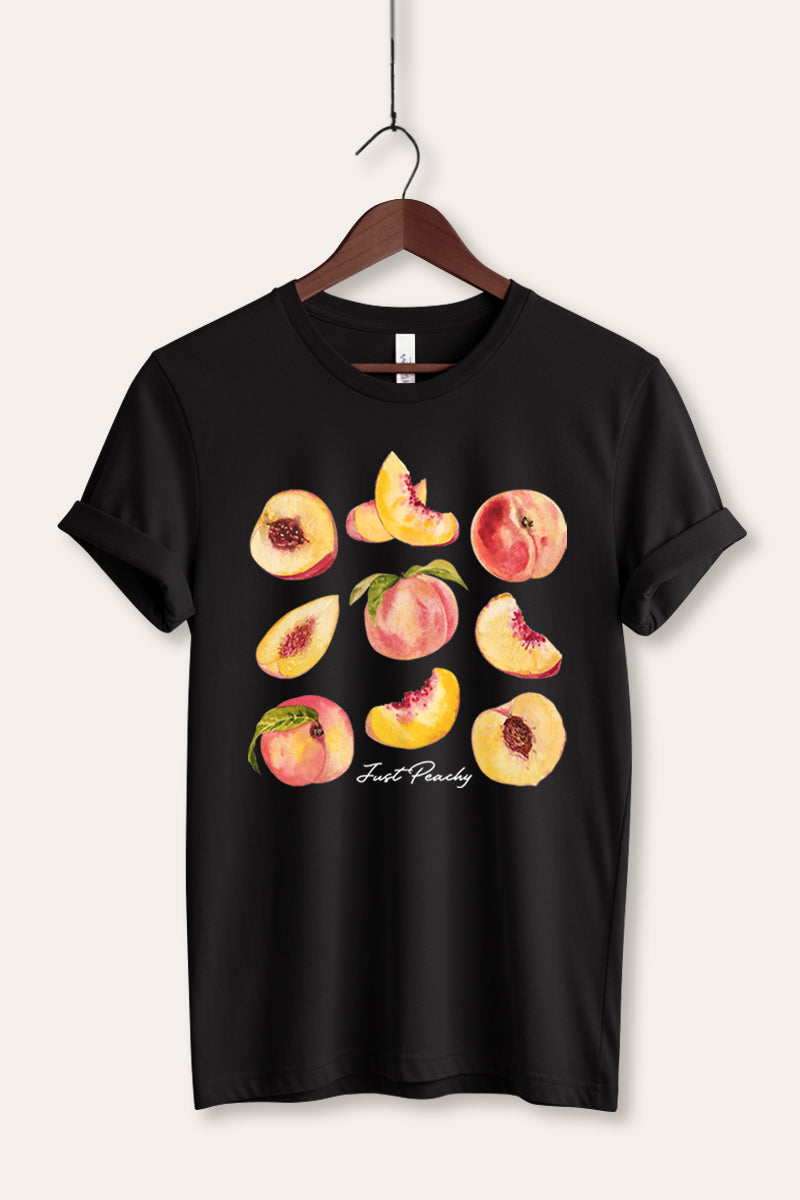 Just Peachy Fruit Graphic Women's Jersey Tee