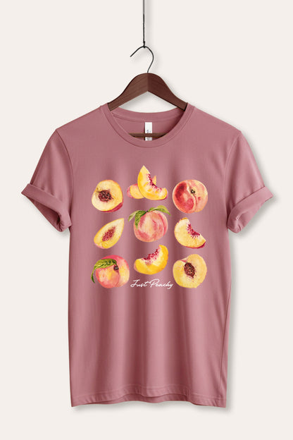Just Peachy Fruit Graphic Women's Jersey Tee