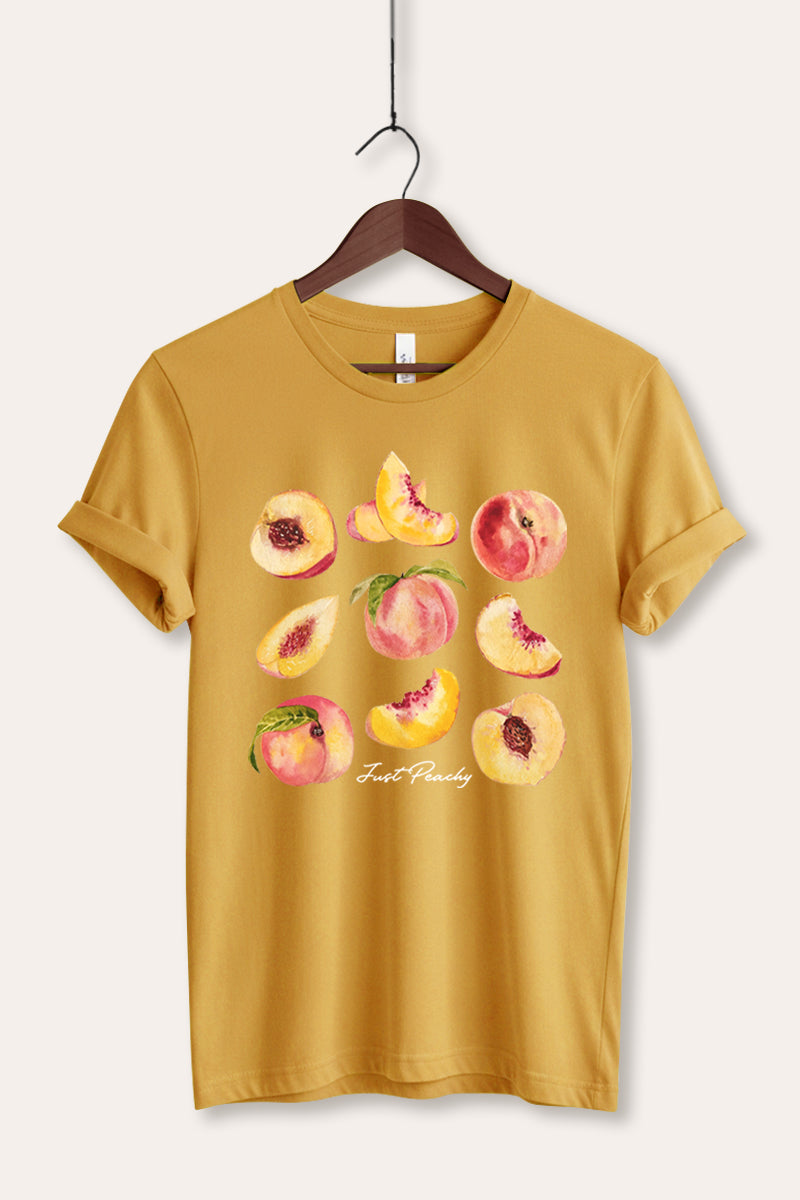 Just Peachy Fruit Graphic Women's Jersey Tee