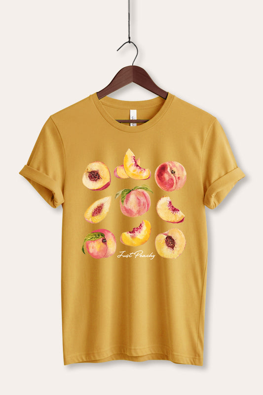 Just Peachy Fruit Graphic Women's Jersey Tee
