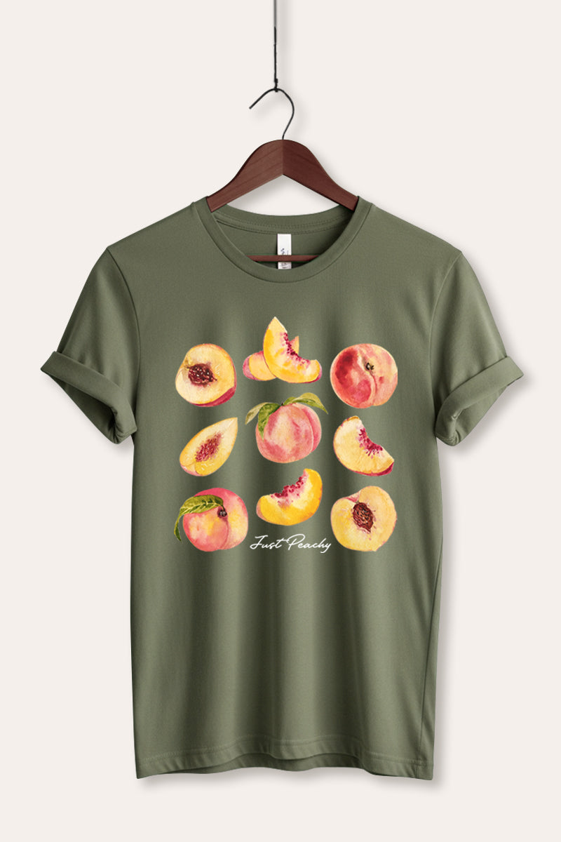 Just Peachy Fruit Graphic Women's Jersey Tee