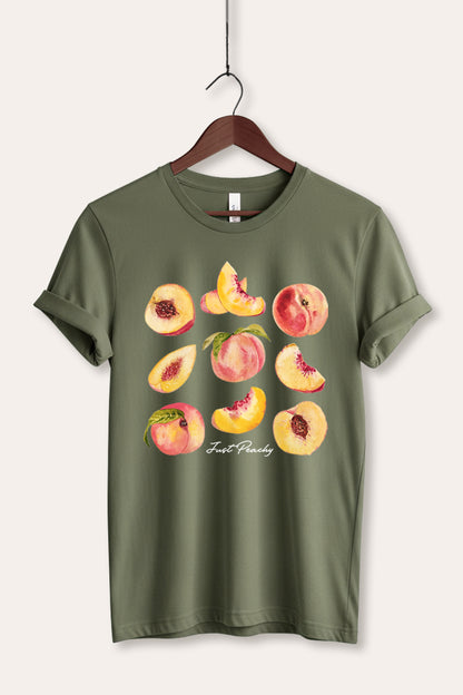 Just Peachy Fruit Graphic Women's Jersey Tee