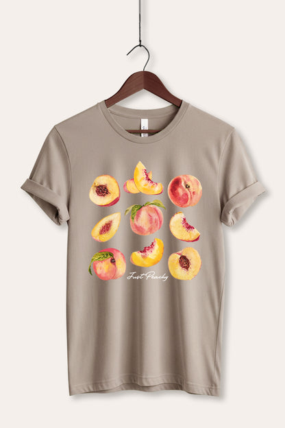 Just Peachy Fruit Graphic Women's Jersey Tee