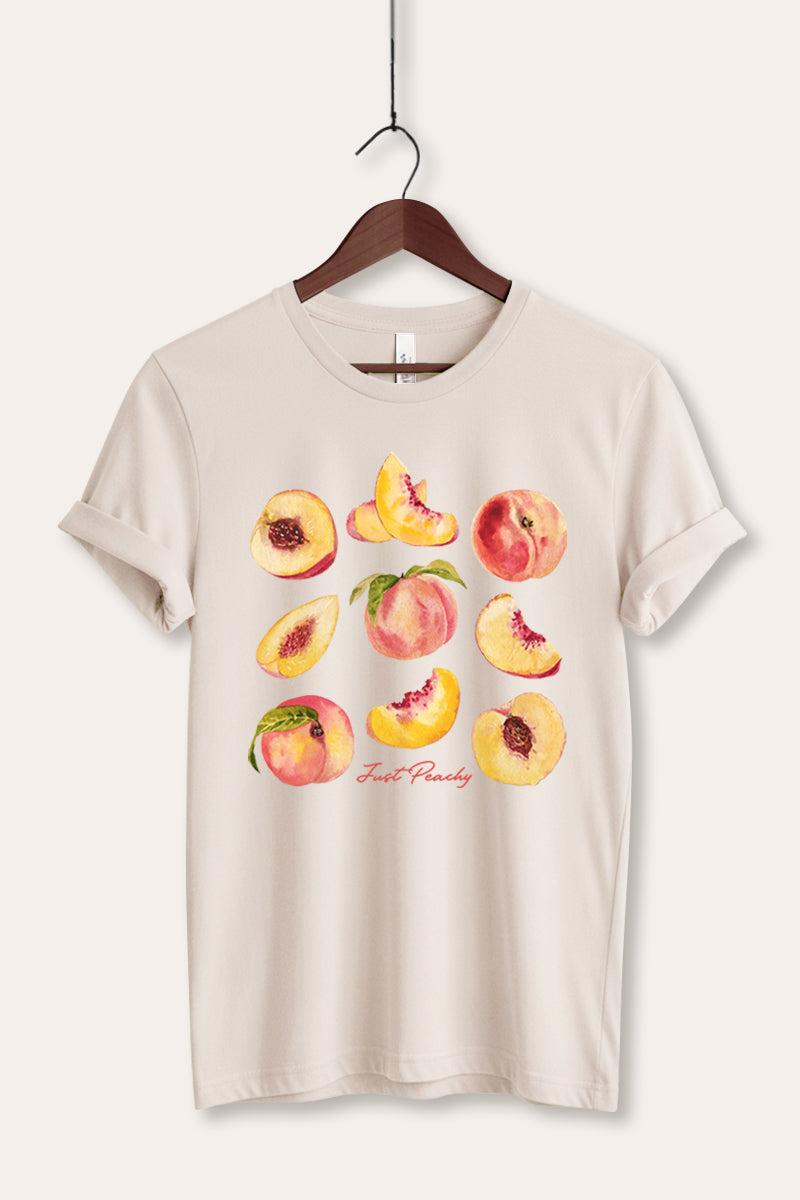Just Peachy Fruit Graphic Women's Jersey Tee