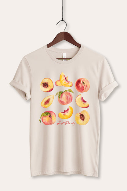 Just Peachy Fruit Graphic Women's Jersey Tee