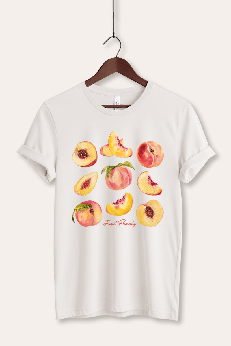 Just Peachy Fruit Graphic Women's Jersey Tee