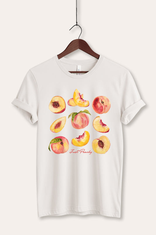 Just Peachy Fruit Graphic Women's Jersey Tee