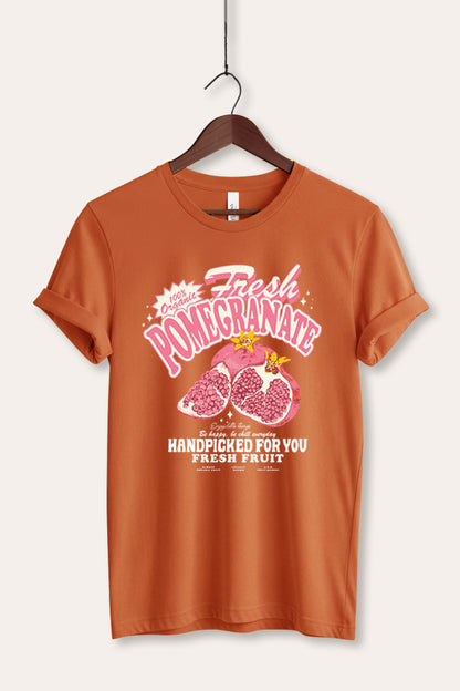 Fresh Pomegranate Fruit Graphic Women's Jersey Tee