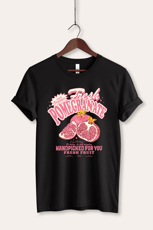 Fresh Pomegranate Fruit Graphic Women's Jersey Tee