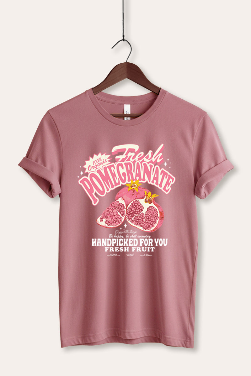 Fresh Pomegranate Fruit Graphic Women's Jersey Tee