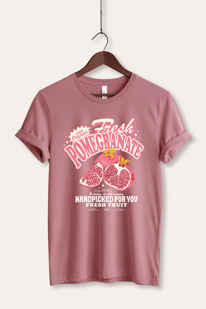 Fresh Pomegranate Fruit Graphic Women's Jersey Tee