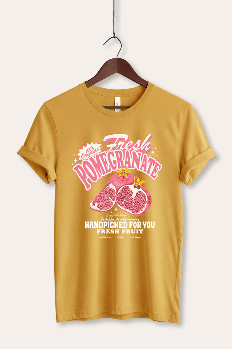Fresh Pomegranate Fruit Graphic Women's Jersey Tee