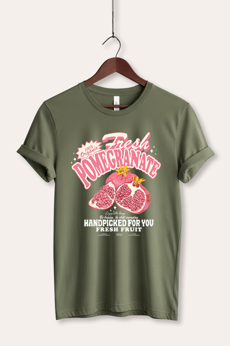 Fresh Pomegranate Fruit Graphic Women's Jersey Tee
