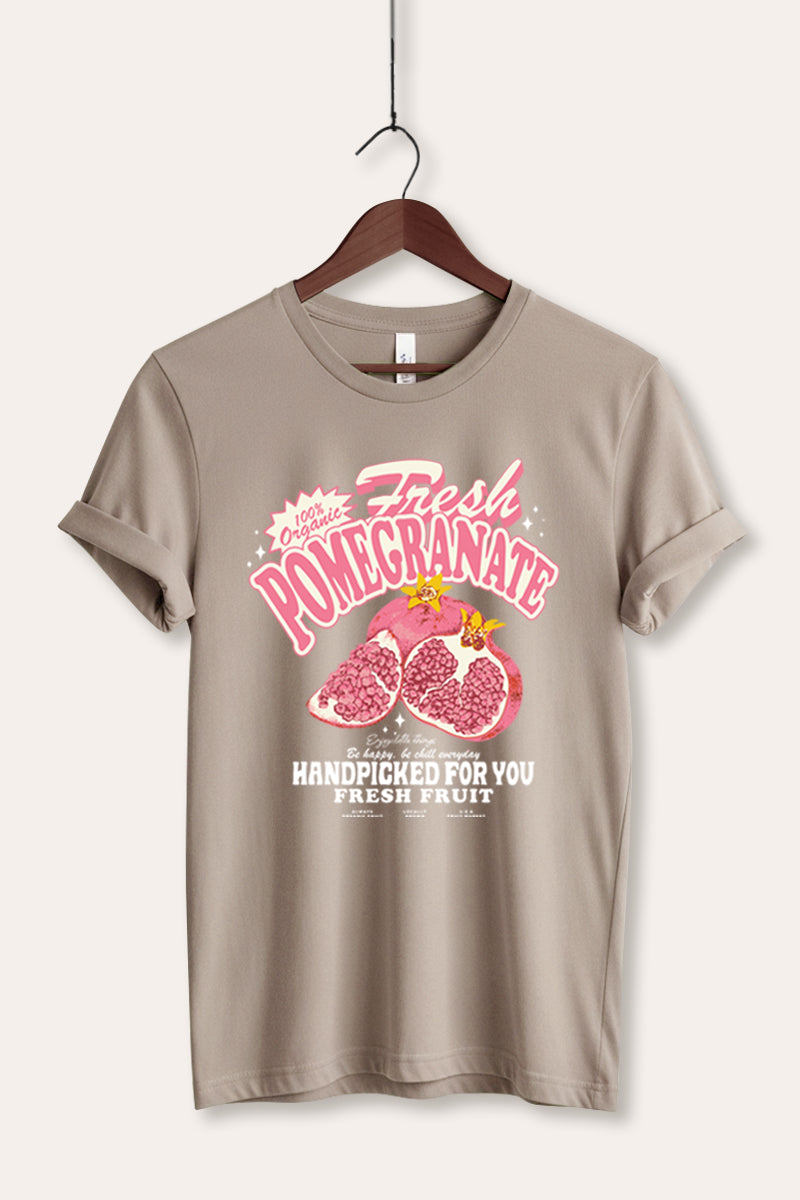 Fresh Pomegranate Fruit Graphic Women's Jersey Tee
