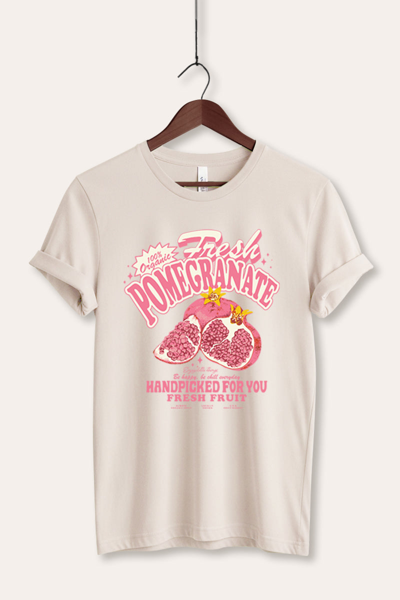 Fresh Pomegranate Fruit Graphic Women's Jersey Tee