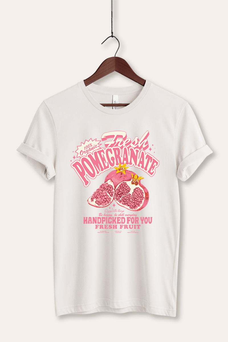 Fresh Pomegranate Fruit Graphic Women's Jersey Tee