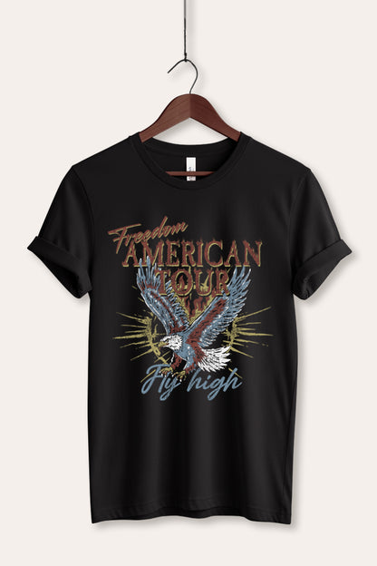American Freedom Eagle Graphic Women's Jersey Tee