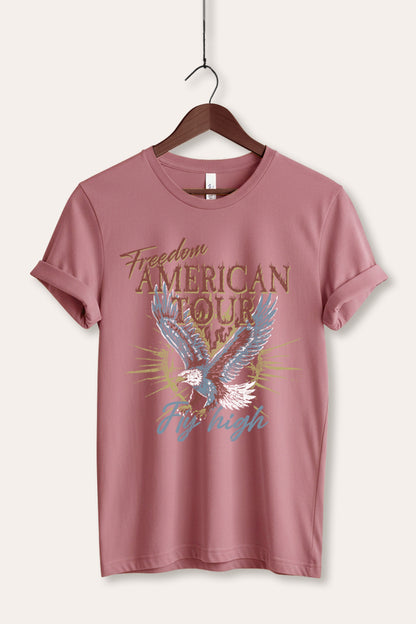 American Freedom Eagle Graphic Women's Jersey Tee