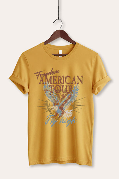 American Freedom Eagle Graphic Women's Jersey Tee