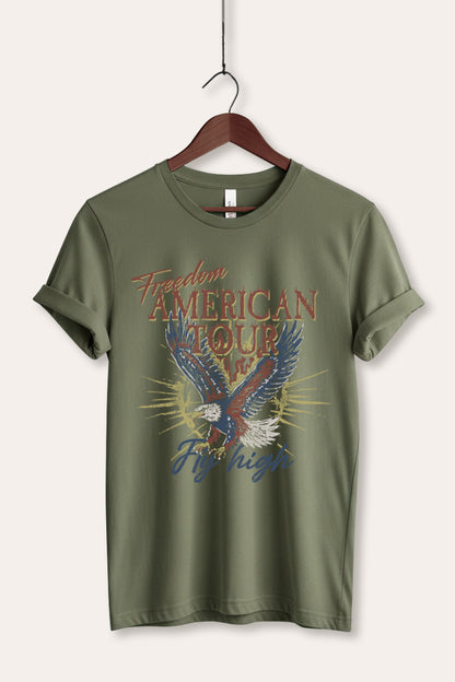 American Freedom Eagle Graphic Women's Jersey Tee