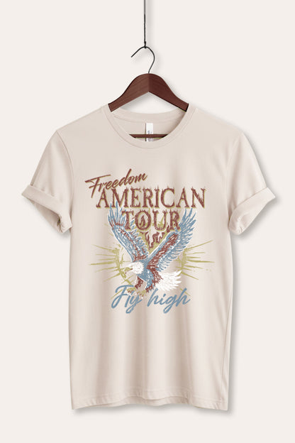 American Freedom Eagle Graphic Women's Jersey Tee