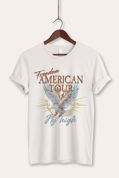American Freedom Eagle Graphic Women's Jersey Tee