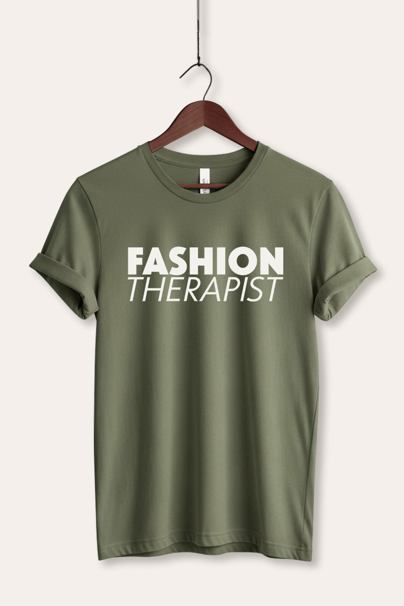 "fashion therapist" graphic bella+canvas® tee