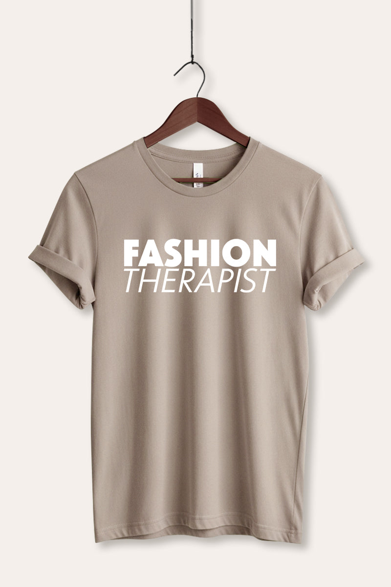 "fashion therapist" graphic bella+canvas® tee