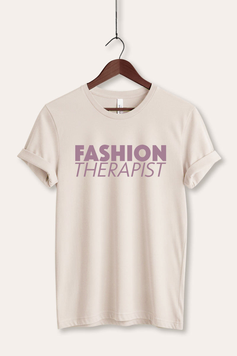 "fashion therapist" graphic bella+canvas® tee