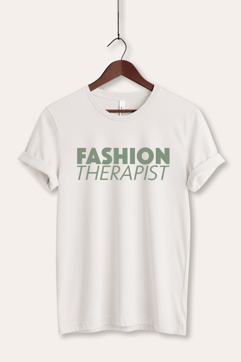 "fashion therapist" graphic bella+canvas® tee