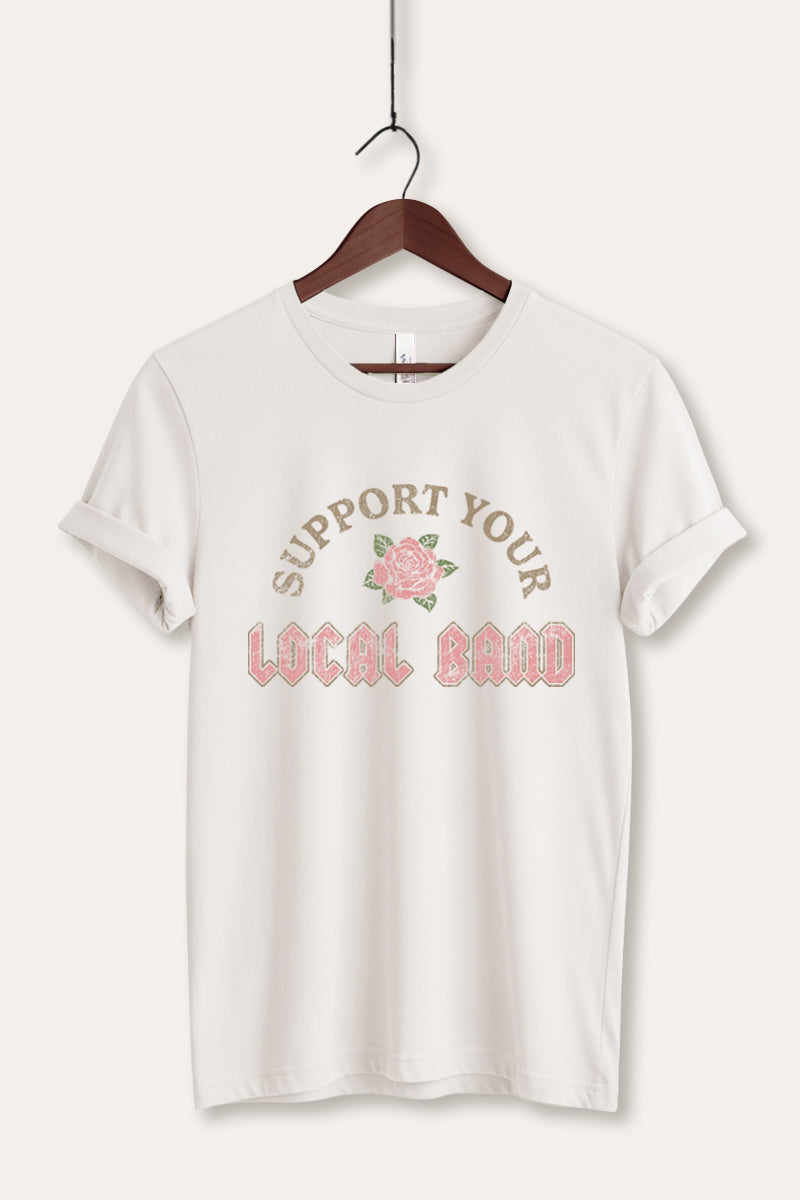 "support your local band" graphic bella+canvas® tee