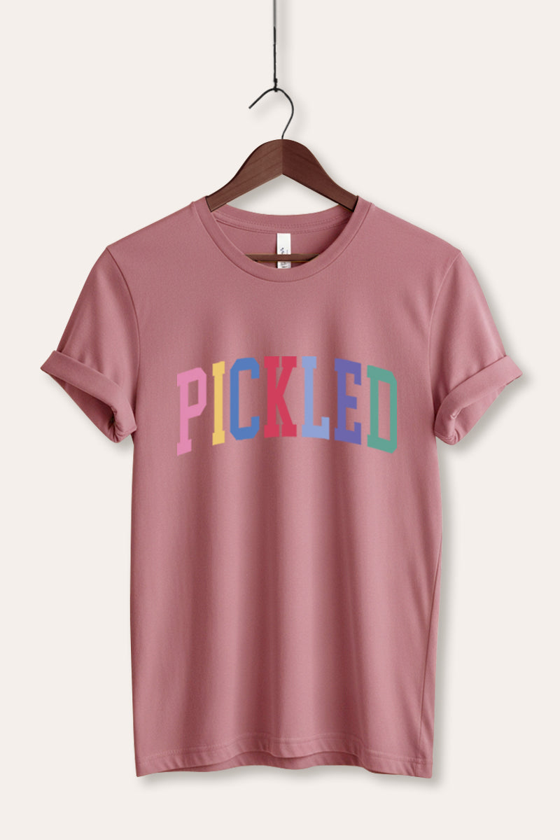 "pickled" rainbow text graphic bella+canvas® tee