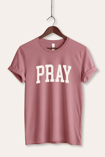 Pray Lettering Graphic Women's Jersey Tee