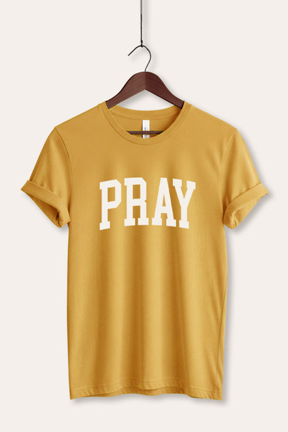 Pray Lettering Graphic Women's Jersey Tee