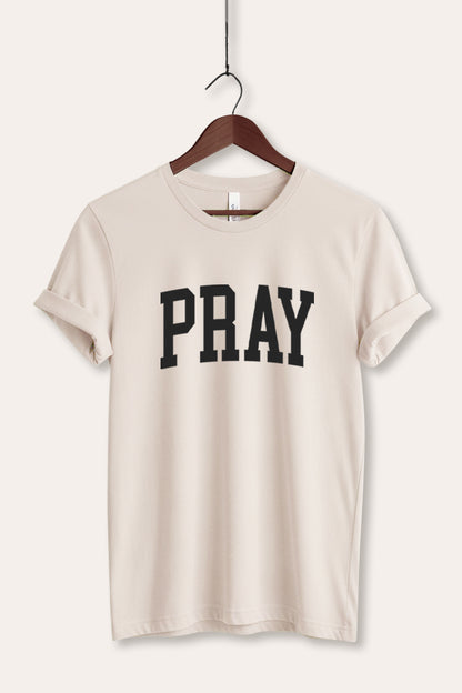 Pray Lettering Graphic Women's Jersey Tee