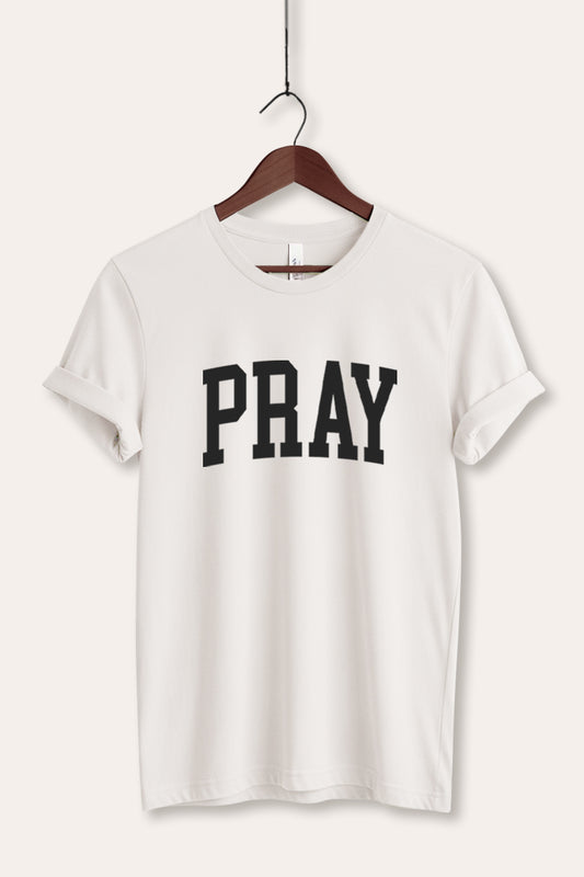 Pray Lettering Graphic Women's Jersey Tee
