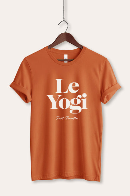 Le Yogi "Just Breathe" Graphic Women's Jersey Tee