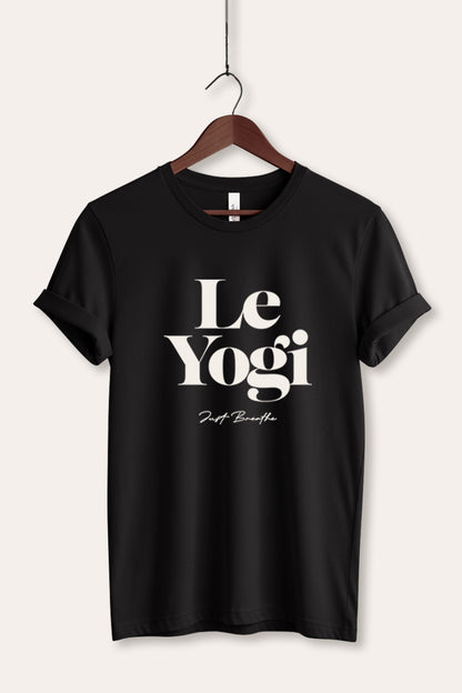 Le Yogi "Just Breathe" Graphic Women's Jersey Tee
