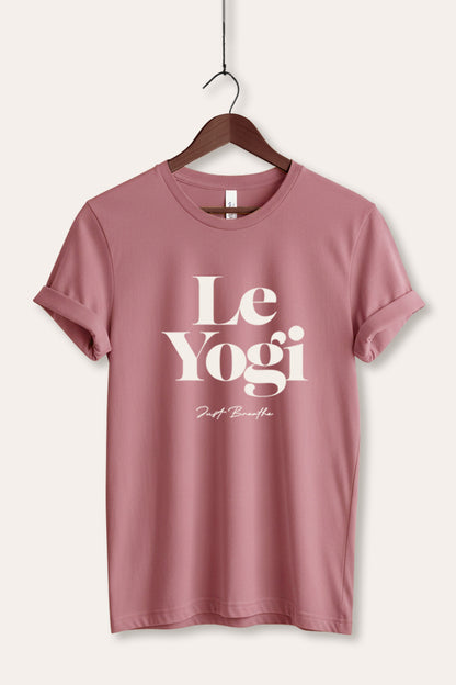 Le Yogi "Just Breathe" Graphic Women's Jersey Tee