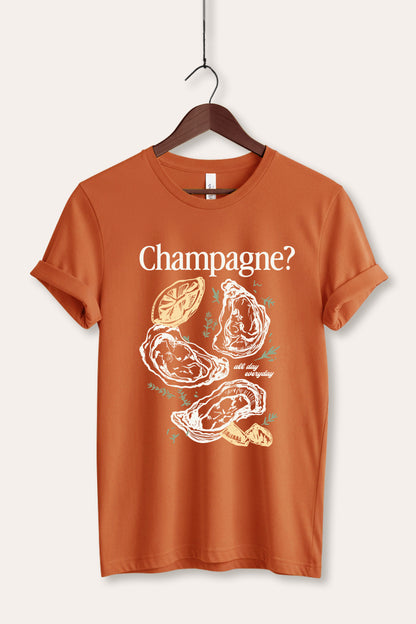 Champagne Oyster Coastal Graphic Women's Jersey Tee