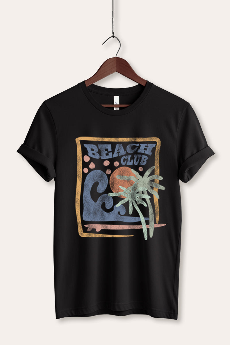 "beach club" graphic bella+canvas® tee