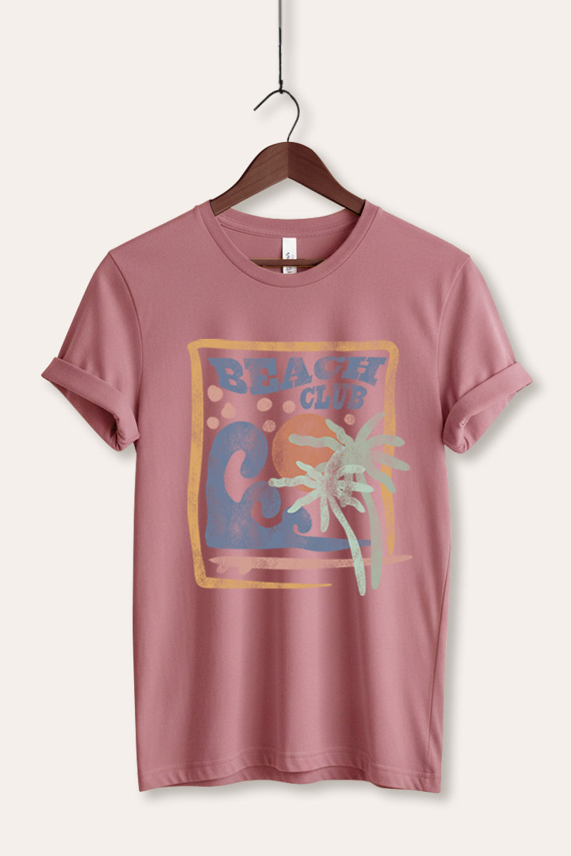 "beach club" graphic bella+canvas® tee