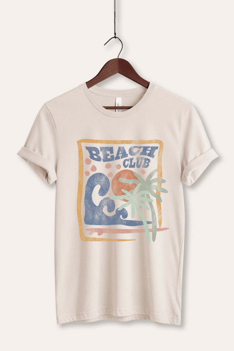 "beach club" graphic bella+canvas® tee